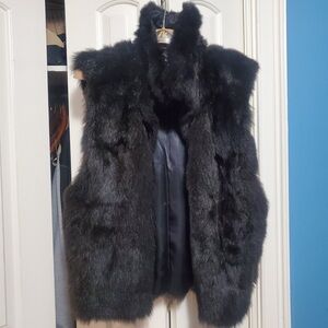 Luxurious Black Fur Vest